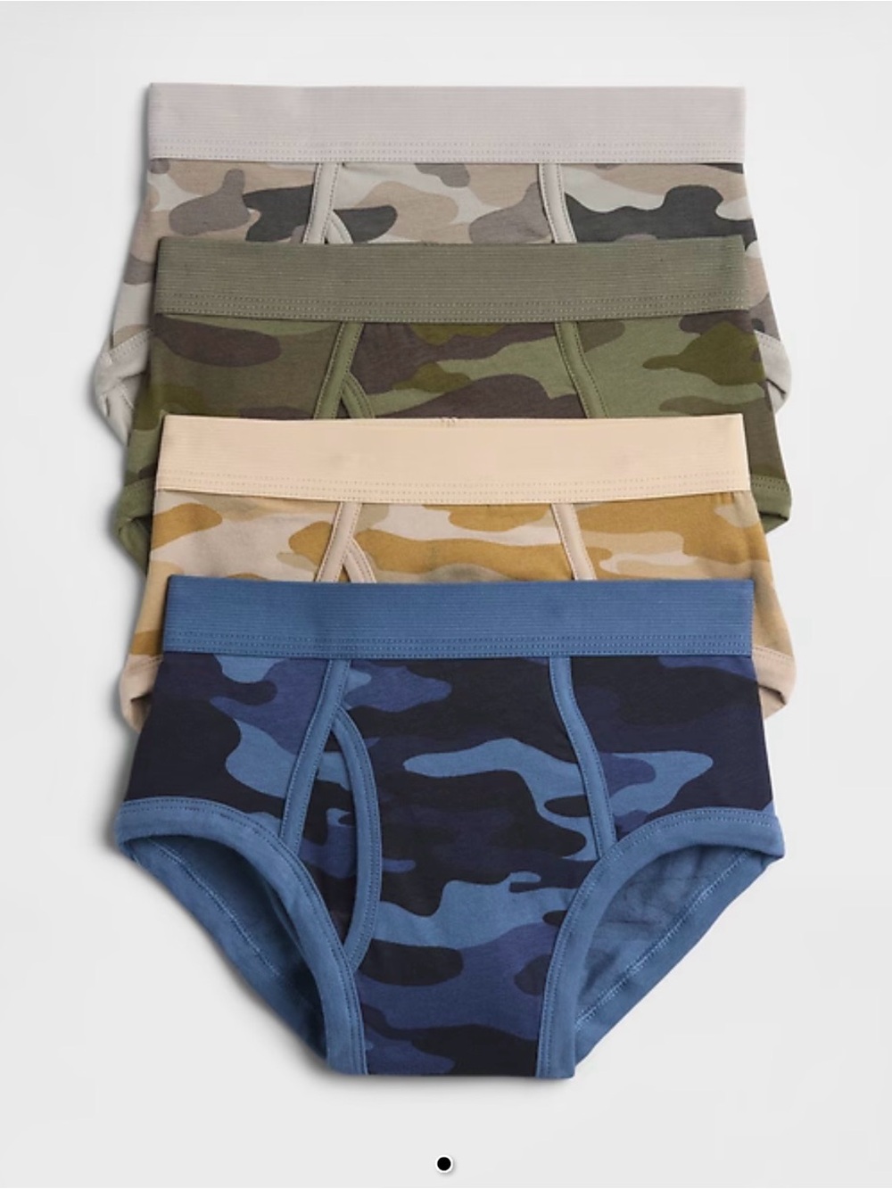 Gap Factory 4-Pack Boys’ Camo Briefs NWT Size M (8)